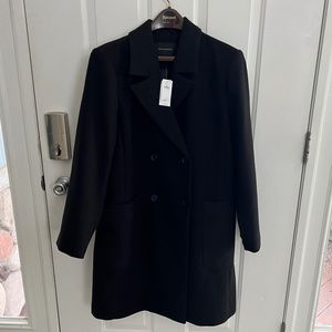 NWT Banana Republic Factory Classic Coat - sz L, black